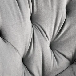 Garnero Arredamenti Sedie In Tessuto-Sedia da pranzo imbottita in velluto nero Sango Grigio