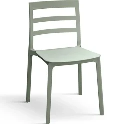 Garnero Arredamenti Sedie Polipropilene-Sedia da pranzo impilabile moderna in polipropilene verde Nature Verde Salvia