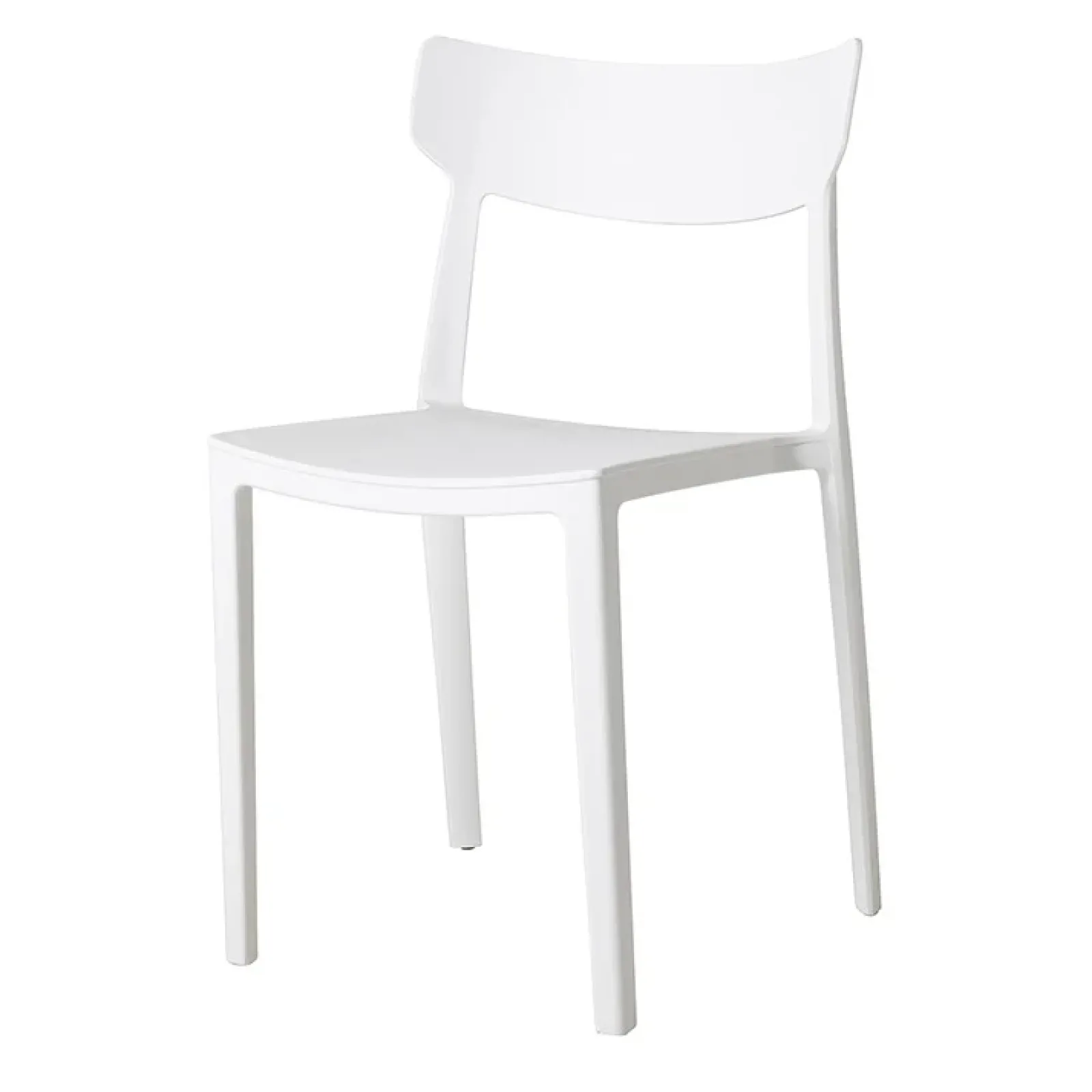 Garnero Arredamenti Sedie Polipropilene-Sedia da pranzo impilabile moderna in polipropilene Hans Bianco