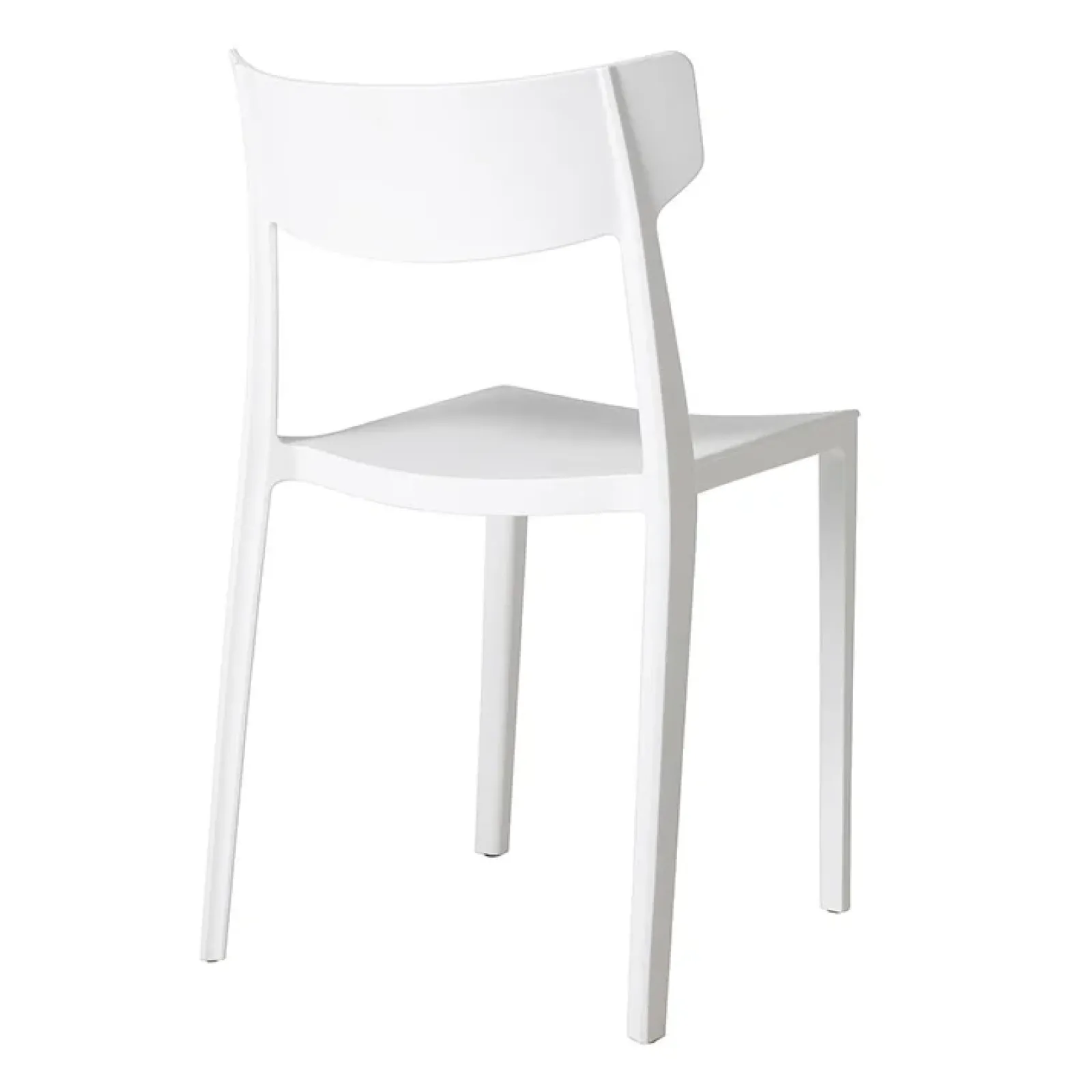 Garnero Arredamenti Sedie Polipropilene-Sedia da pranzo impilabile moderna in polipropilene Hans Bianco