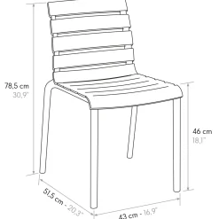 Garnero Arredamenti Sedie Polipropilene-Sedia da pranzo impilabile moderna in polipropilene Cesca Grigio