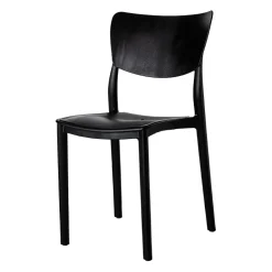 Garnero Arredamenti Sedie Polipropilene-Sedia da pranzo impilabile polipropilene Tania Nero