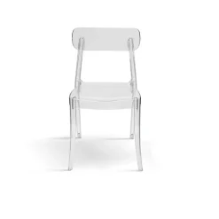 Garnero Arredamenti Sedie Polipropilene|Sedie Trasparenti E Plexiglass-Sedia da pranzo impilabile policarbonato trasparente Cristallo
