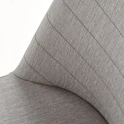 Garnero Arredamenti Sedie Imbottite Ecopelle-Sedia da pranzo in ecopelle grigia rovere miele Romea Grigio - Rovere