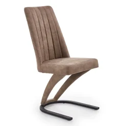 Garnero Arredamenti Sedie Imbottite Ecopelle-Sedia da pranzo in ecopelle design moderno marrone Moka