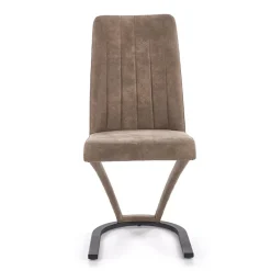 Garnero Arredamenti Sedie Imbottite Ecopelle-Sedia da pranzo in ecopelle design moderno marrone Moka