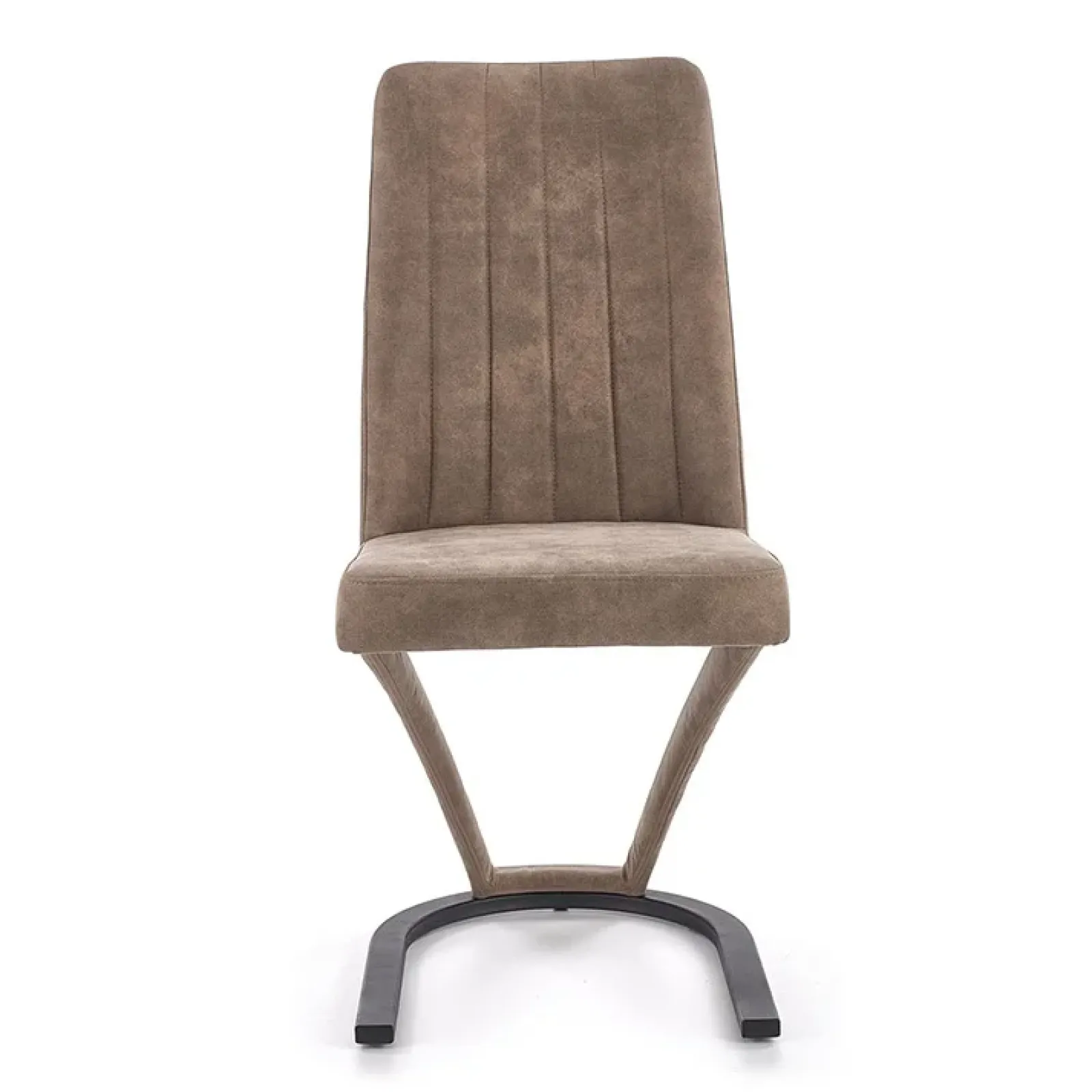 Garnero Arredamenti Sedie Imbottite Ecopelle-Sedia da pranzo in ecopelle design moderno marrone Moka