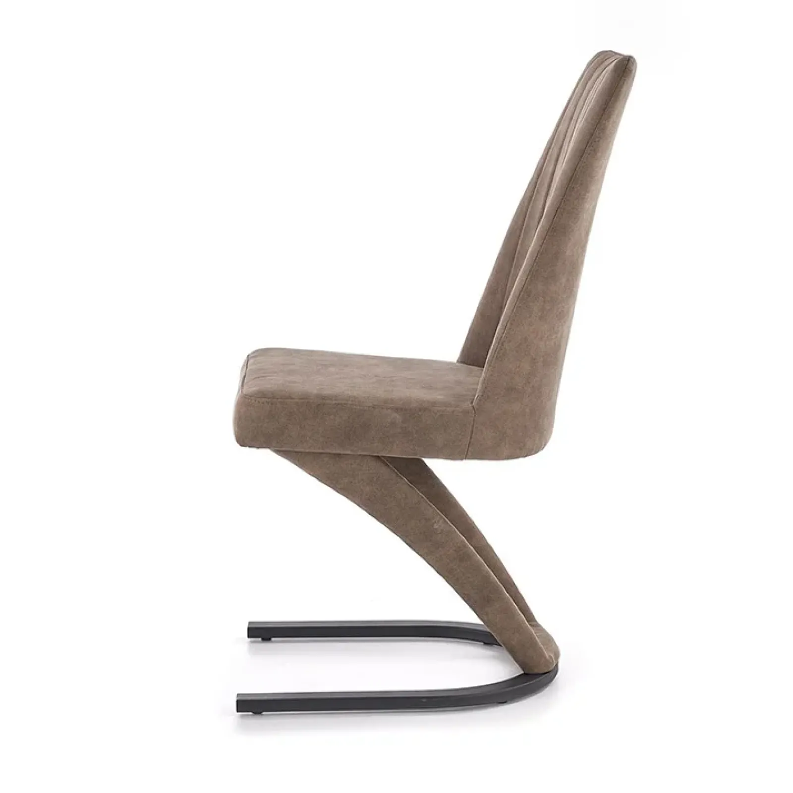 Garnero Arredamenti Sedie Imbottite Ecopelle-Sedia da pranzo in ecopelle design moderno marrone Moka