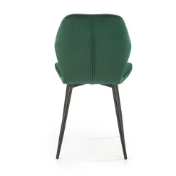 Garnero Arredamenti Sedie In Tessuto-Sedia da pranzo in tessuto moderna scuro nero Cotton Verde