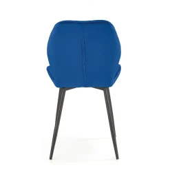 Garnero Arredamenti Sedie In Tessuto-Sedia da pranzo in tessuto moderna nero Cotton Blu