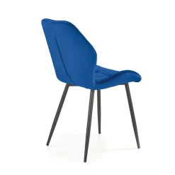 Garnero Arredamenti Sedie In Tessuto-Sedia da pranzo in tessuto moderna nero Cotton Blu