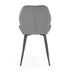 Garnero Arredamenti Sedie In Tessuto-Sedia da pranzo in tessuto moderna nero Cotton Grigio