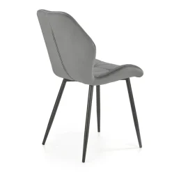 Garnero Arredamenti Sedie In Tessuto-Sedia da pranzo in tessuto moderna nero Cotton Grigio