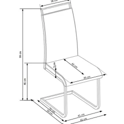 Garnero Arredamenti Sedie Imbottite Ecopelle-Sedia da pranzo moderna in ecopelle bianco e acciaio cromato Adelaide Gihome®