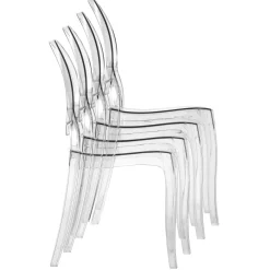 Garnero Arredamenti Sedie Trasparenti E Plexiglass|Sedie Polipropilene-Sedia da pranzo policarbonato trasparente impilabile Diva