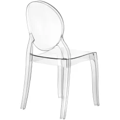 Garnero Arredamenti Sedie Trasparenti E Plexiglass|Sedie Polipropilene-Sedia da pranzo policarbonato trasparente impilabile Diva