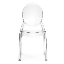 Garnero Arredamenti Sedie Da Giardino|Sedie Trasparenti E Plexiglass-Sedia da pranzo policarbonato trasparente impilabile Elisabeth Gihome®