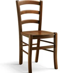 Garnero Arredamenti Sedie In Legno-Sedia da pranzo stile arte povera noce Naomi Gihome®