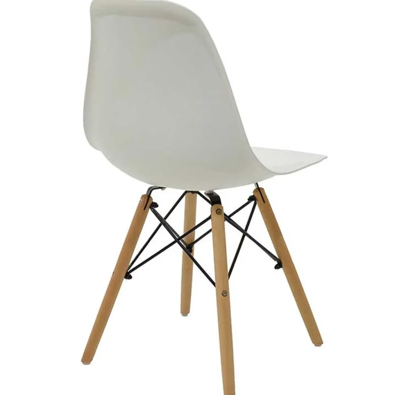 Garnero Arredamenti Sedie Polipropilene-Sedia da pranzo stile scandinavo in polipropilene gambe legno Efesto Bianco