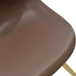 Garnero Arredamenti Sedie Polipropilene-Sedia da pranzo stile scandinavo in polipropilene gambe legno Efesto Marrone