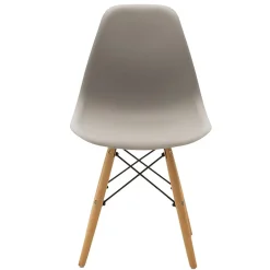 Garnero Arredamenti Sedie Polipropilene-Sedia da pranzo stile scandinavo in polipropilene gambe legno Efesto Grigio