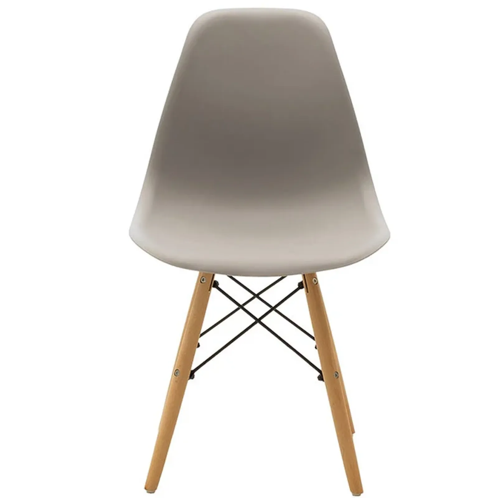 Garnero Arredamenti Sedie Polipropilene-Sedia da pranzo stile scandinavo in polipropilene gambe legno Efesto Grigio