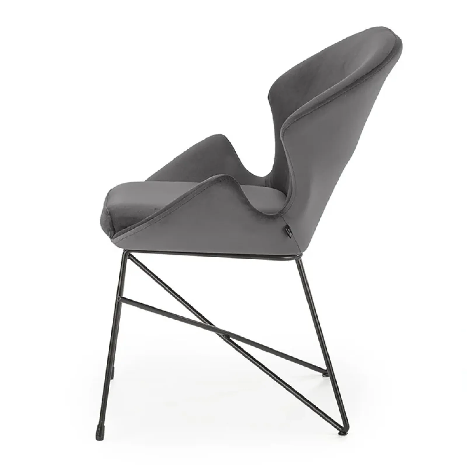 Garnero Arredamenti Sedie In Tessuto-Sedia da sala moderna in tessuto Farro Grigio