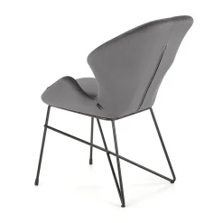 Garnero Arredamenti Sedie In Tessuto-Sedia da sala moderna in tessuto Farro Grigio