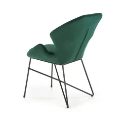 Garnero Arredamenti Sedie In Tessuto-Sedia da sala moderna in tessuto scuro Farro Verde