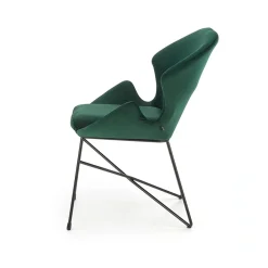 Garnero Arredamenti Sedie In Tessuto-Sedia da sala moderna in tessuto scuro Farro Verde