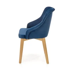 Garnero Arredamenti Sedie In Tessuto-Sedia da soggiorno in tessuto rovere blu Vilnius