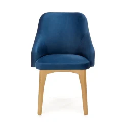 Garnero Arredamenti Sedie In Tessuto-Sedia da soggiorno in tessuto rovere blu Vilnius