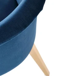 Garnero Arredamenti Sedie In Tessuto-Sedia da soggiorno in tessuto rovere blu Vilnius