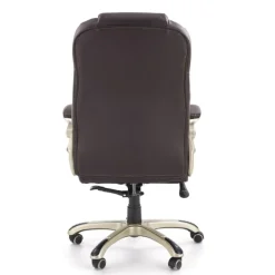 Garnero Arredamenti Sedie Da Ufficio|Sedie Scrivania Ufficio-Sedia da ufficio classica in ecopelle marrone ottone Eclipse
