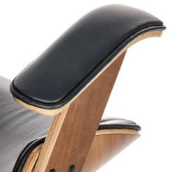 Garnero Arredamenti Sedie Da Ufficio|Sedie Scrivania Ufficio-Sedia da ufficio con braccioli in ecopelle noce nero Ilda Noce - Nero