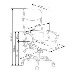 Garnero Arredamenti Sedie Da Ufficio|Sedie Scrivania Ufficio-Sedia da ufficio con braccioli girevole in tessuto blu nera Mack Nero - Blu
