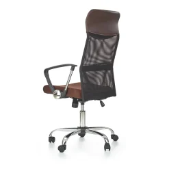 Garnero Arredamenti Sedie Da Ufficio|Sedie Scrivania Ufficio-Sedia da ufficio con braccioli girevole in tessuto marrone Mack Marrone - Nero