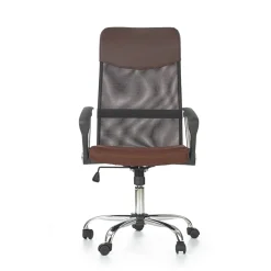 Garnero Arredamenti Sedie Da Ufficio|Sedie Scrivania Ufficio-Sedia da ufficio con braccioli girevole in tessuto marrone Mack Marrone - Nero