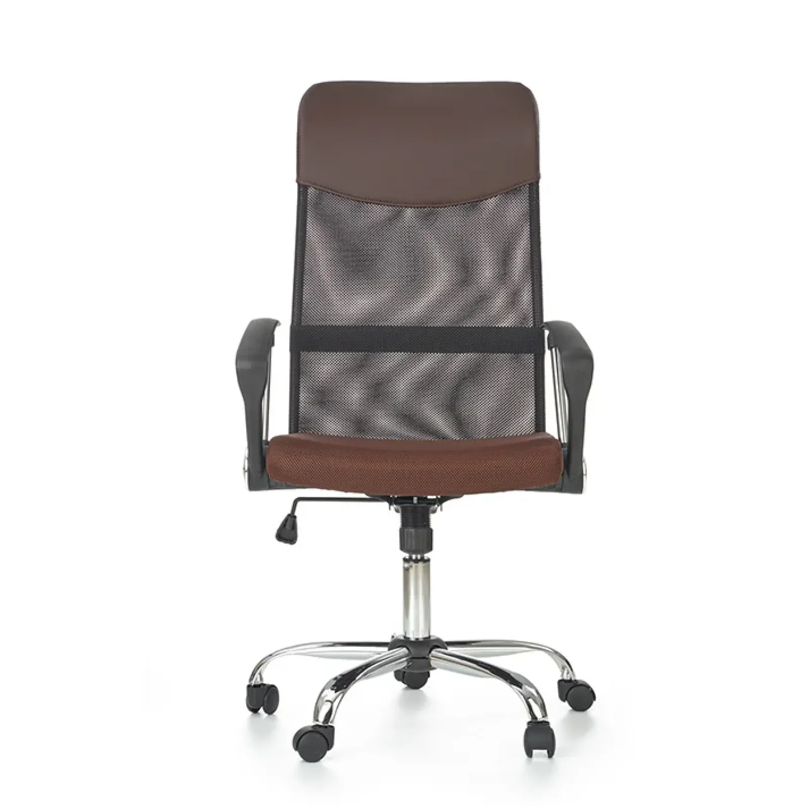 Garnero Arredamenti Sedie Da Ufficio|Sedie Scrivania Ufficio-Sedia da ufficio con braccioli girevole in tessuto marrone Mack Marrone - Nero