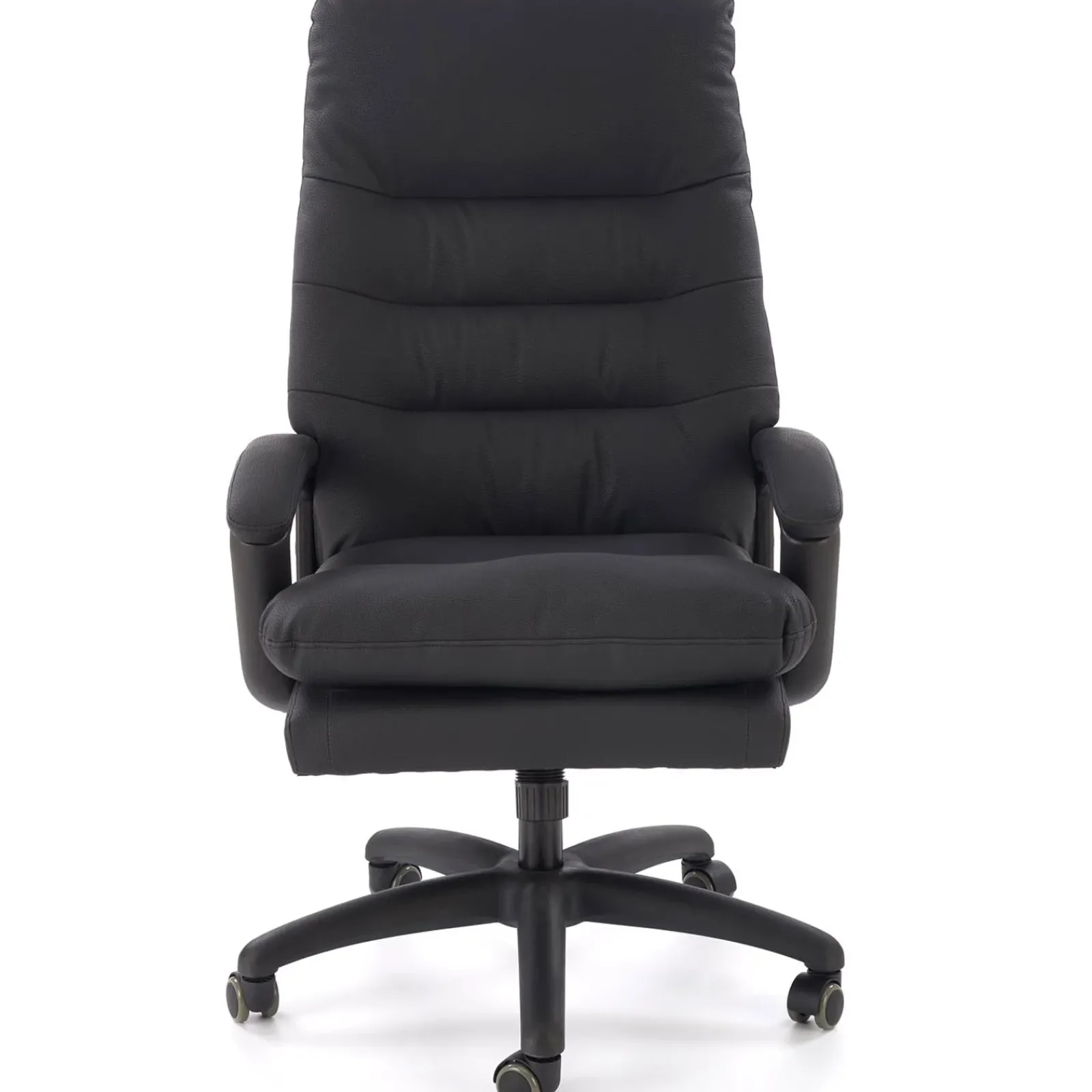 Garnero Arredamenti Sedie Da Ufficio|Sedie Scrivania Ufficio-Sedia da ufficio con braccioli e ruote regolabile imbottita in Marilu Ecopelle Nero