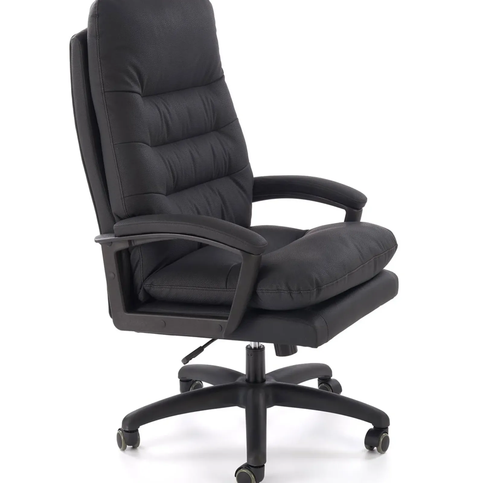 Garnero Arredamenti Sedie Da Ufficio|Sedie Scrivania Ufficio-Sedia da ufficio con braccioli e ruote regolabile imbottita in Marilu Ecopelle Nero