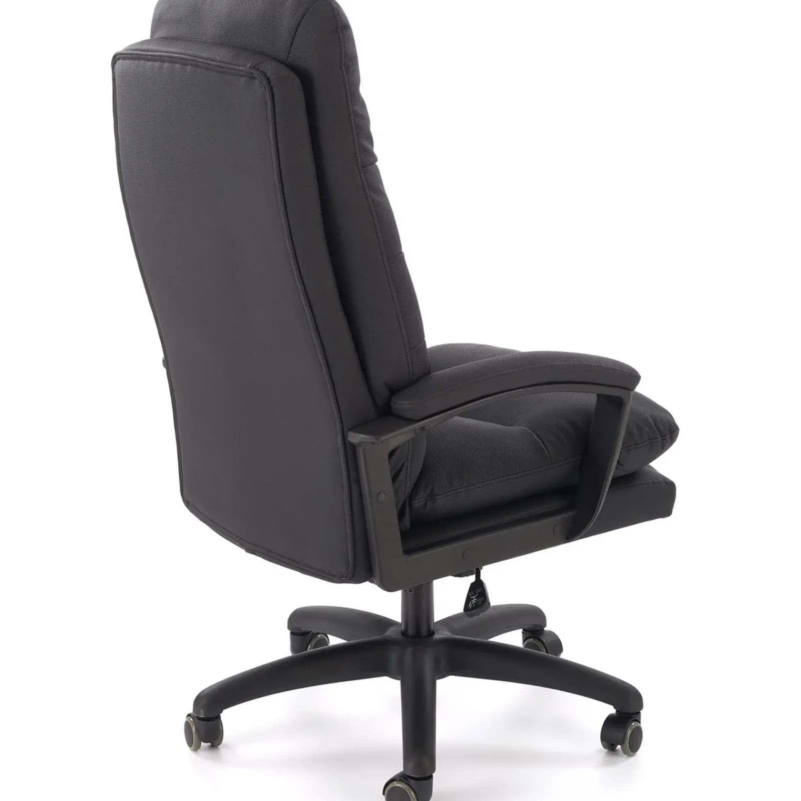 Garnero Arredamenti Sedie Da Ufficio|Sedie Scrivania Ufficio-Sedia da ufficio con braccioli e ruote regolabile imbottita in Marilu Ecopelle Nero