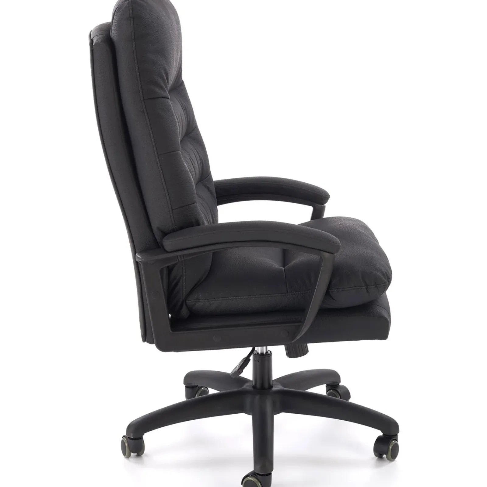 Garnero Arredamenti Sedie Da Ufficio|Sedie Scrivania Ufficio-Sedia da ufficio con braccioli e ruote regolabile imbottita in Marilu Ecopelle Nero