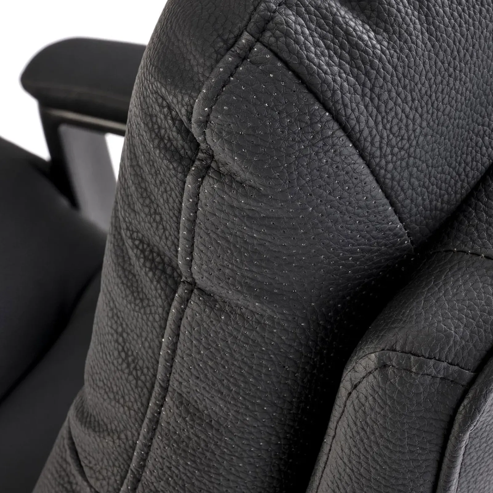 Garnero Arredamenti Sedie Da Ufficio|Sedie Scrivania Ufficio-Sedia da ufficio con braccioli e ruote regolabile imbottita in Marilu Ecopelle Nero