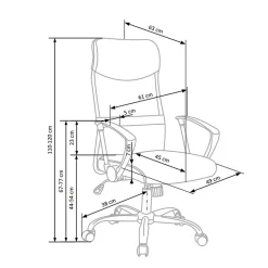 Garnero Arredamenti Sedie Da Ufficio|Sedie Scrivania Ufficio-Sedia da ufficio con braccioli girevole in tessuto Mack Bianco