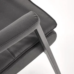 Garnero Arredamenti Sedie Sala Attesa-Sedia da ufficio con braccioli moderna in ecopelle nero Andrada