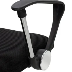 Garnero Arredamenti Sedie Da Ufficio|Sedie Scrivania Ufficio-Sedia da ufficio con braccioli e rotelle girevoli tessuto nero Essen