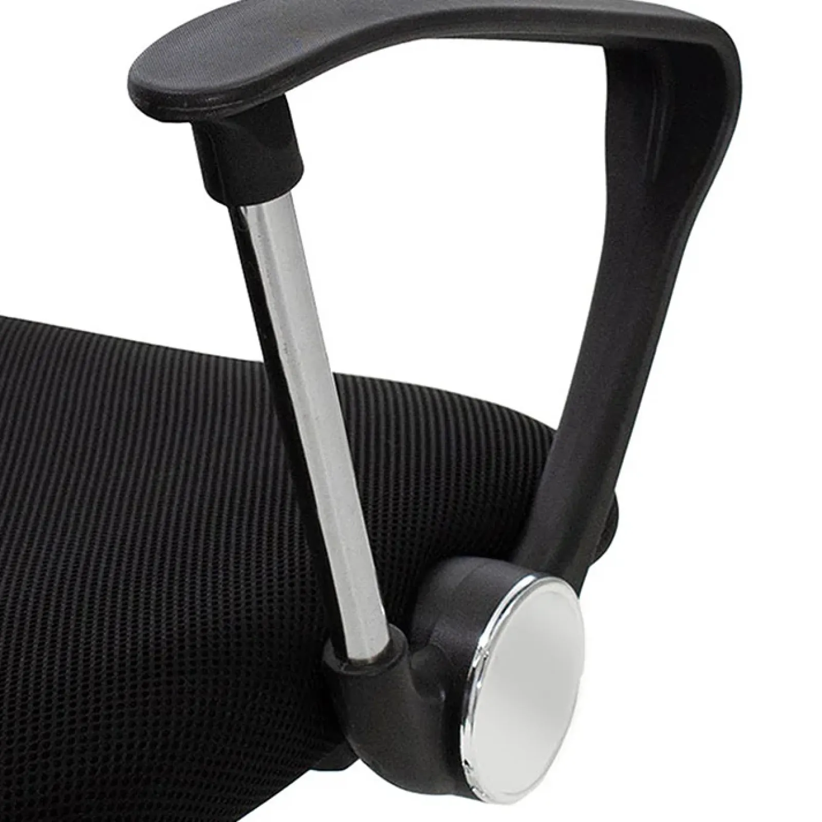 Garnero Arredamenti Sedie Da Ufficio|Sedie Scrivania Ufficio-Sedia da ufficio con braccioli e rotelle girevoli tessuto nero Essen