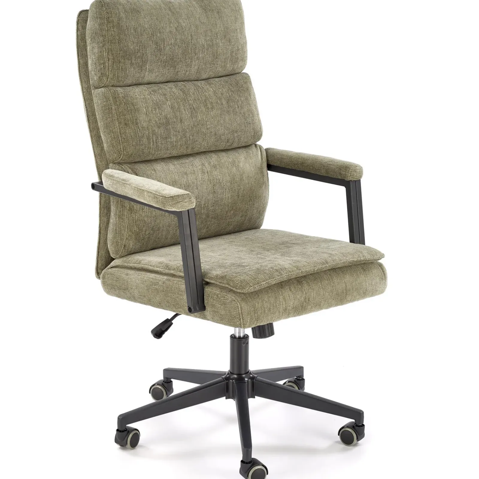 Garnero Arredamenti Sedie Da Ufficio|Sedie Scrivania Ufficio-Sedia da ufficio con ruote e braccioli in tessuto oliva Yara Verde