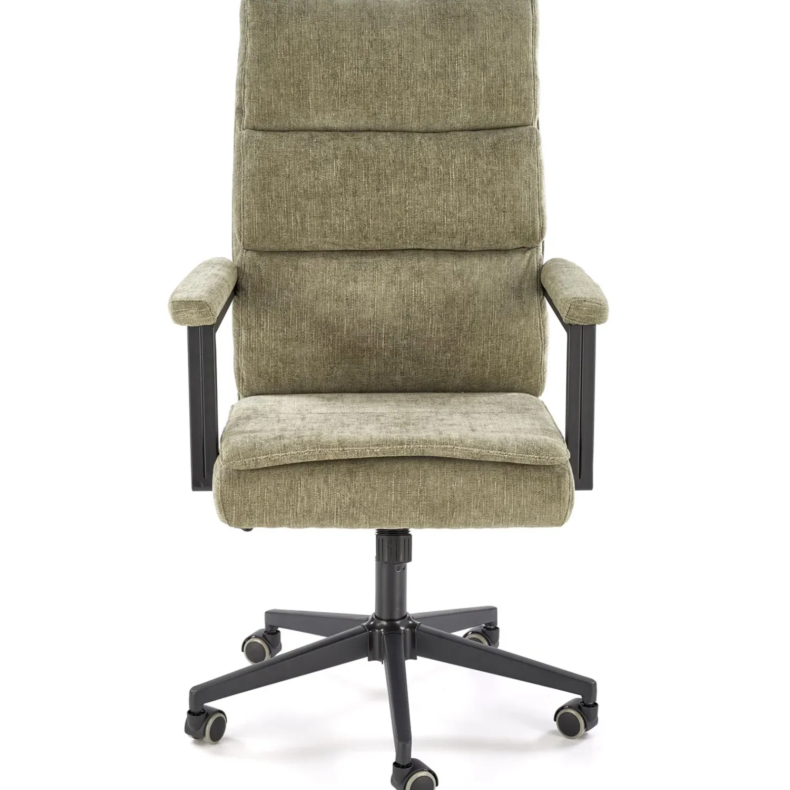 Garnero Arredamenti Sedie Da Ufficio|Sedie Scrivania Ufficio-Sedia da ufficio con ruote e braccioli in tessuto oliva Yara Verde